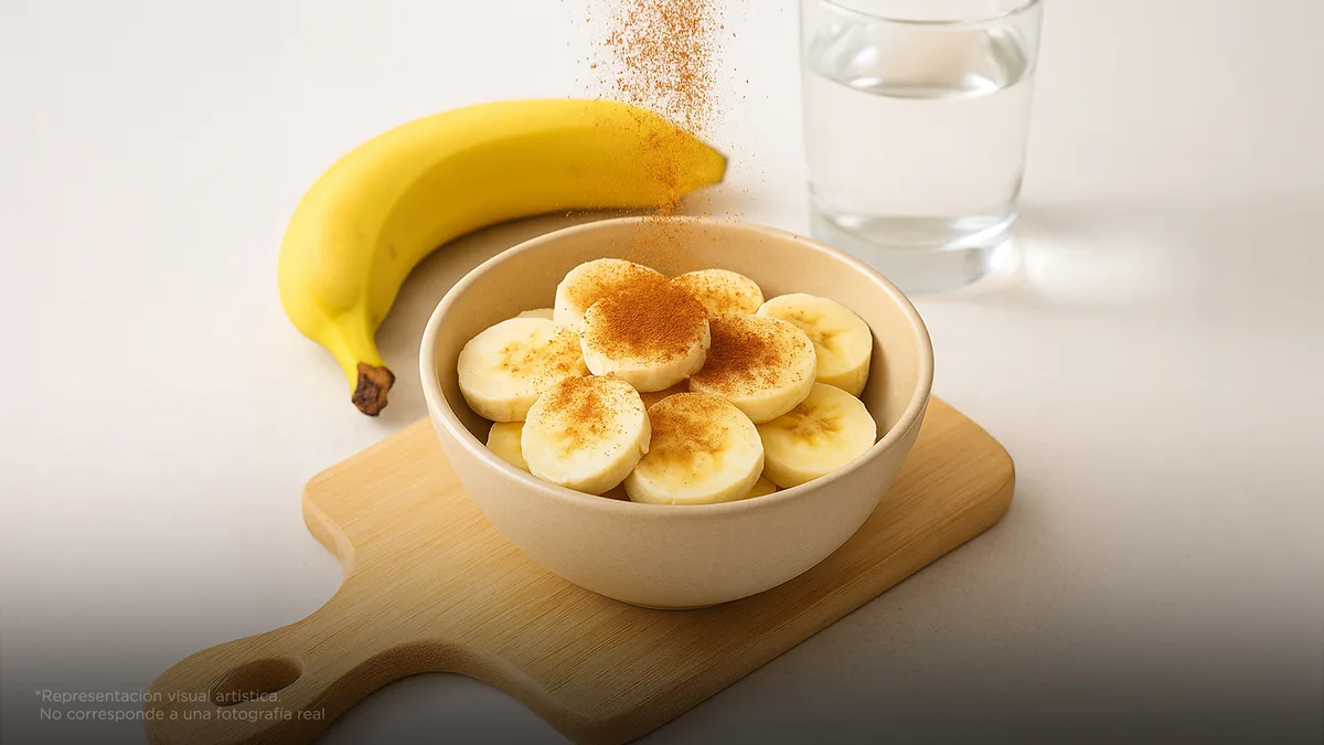 Combina plátano con canela, para tener más energía